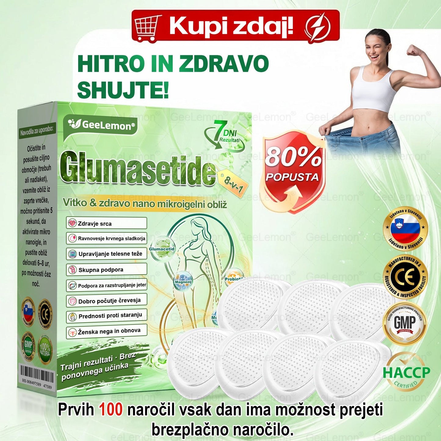 🎁 Na voljo je samo še 5 paketov! Zdaj prejmete dodatnih 50% popusta! Ostanite fit in zdravi. Če te priložnosti ne izkoristite zdaj, bo naslednja šele prihodnje leto!