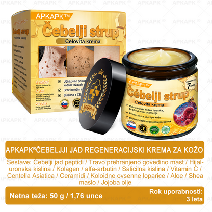 🐝 Časovno omejena ponudba | APKAPK® krema s čebeljim strupom za obnovo kože in zmanjšanje videza gub 🍃 Ciljno delovanje proti gubam in za nego kože z različnimi nepravilnostmi.