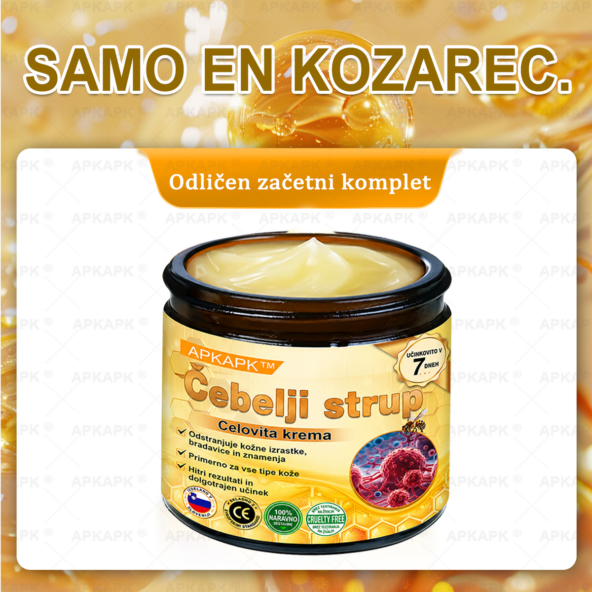 🐝 Časovno omejena ponudba | APKAPK® krema s čebeljim strupom za obnovo kože in zmanjšanje videza gub 🍃 Ciljno delovanje proti gubam in za nego kože z različnimi nepravilnostmi.