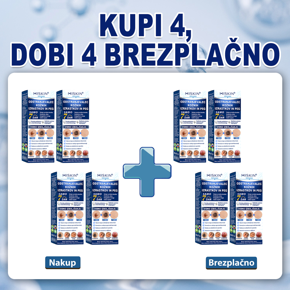🎁 Na voljo je samo še 5 paketov! Zdaj prejmete dodatnih 50 % popusta! Poskrbite za bolj gladek, negovan in samozavesten videz kože. Če te priložnosti ne izkoristite zdaj, bo naslednja šele prihodnje leto!
