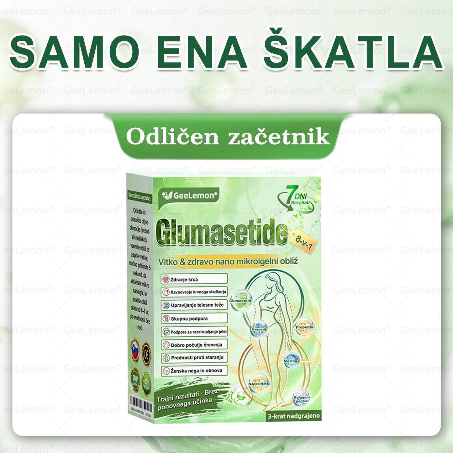 🎁 Na voljo je samo še 5 paketov! Zdaj prejmete dodatnih 50% popusta! Ostanite fit in zdravi. Če te priložnosti ne izkoristite zdaj, bo naslednja šele prihodnje leto!