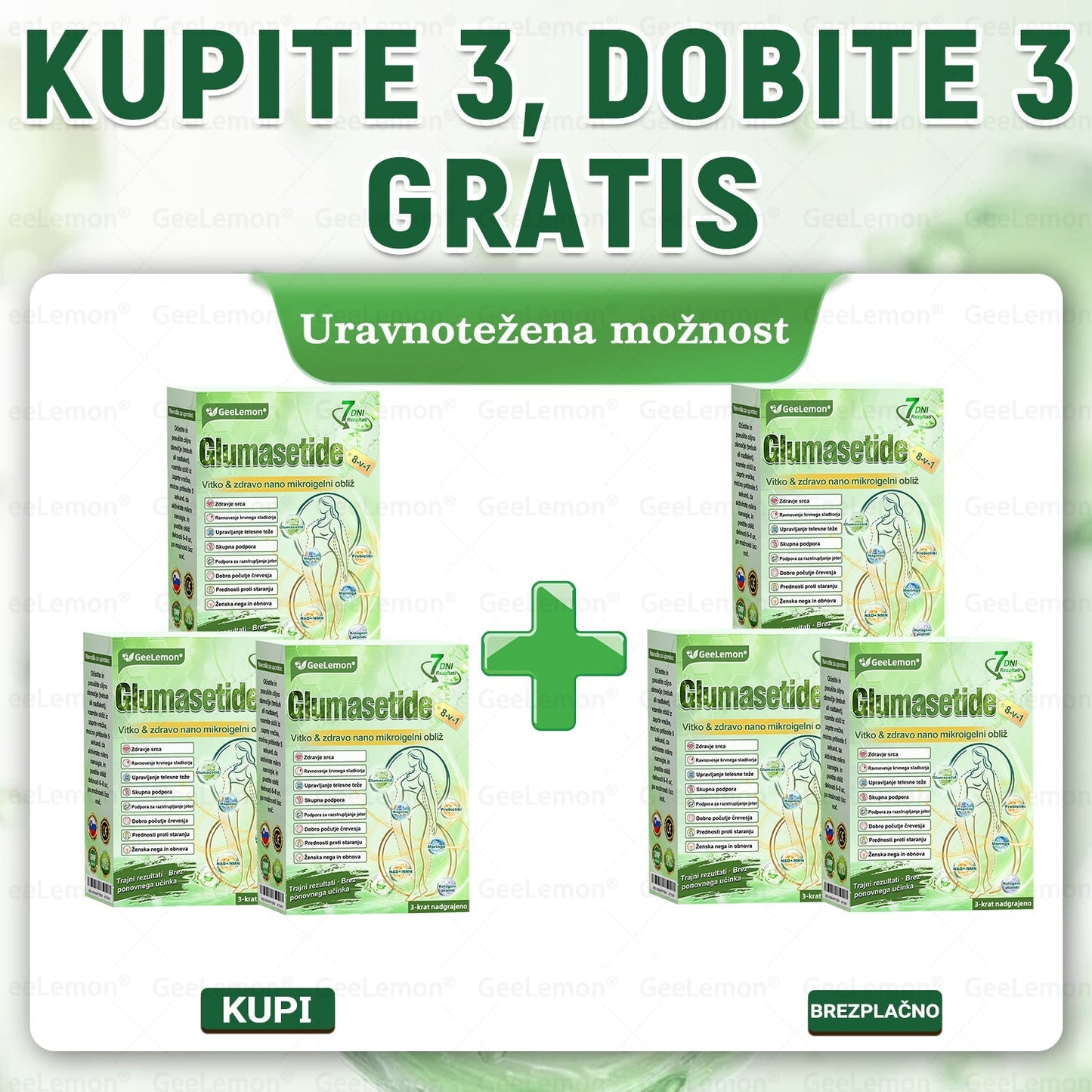 🎁 Na voljo je samo še 5 paketov! Zdaj prejmete dodatnih 50% popusta! Ostanite fit in zdravi. Če te priložnosti ne izkoristite zdaj, bo naslednja šele prihodnje leto!