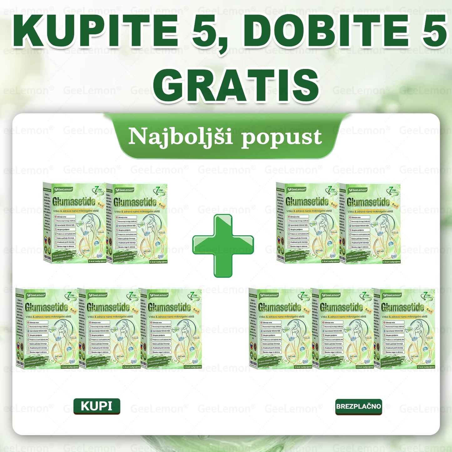 🎁 Na voljo je samo še 5 paketov! Zdaj prejmete dodatnih 50% popusta! Ostanite fit in zdravi. Če te priložnosti ne izkoristite zdaj, bo naslednja šele prihodnje leto!